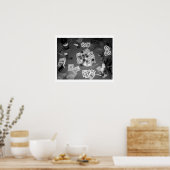 Strip Poker Schwarz/Weiß Poster (Küche)