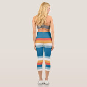 Strip Rainbow Capri Leggings (Rückseite)