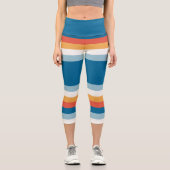 Strip Rainbow Capri Leggings (Vorderseite)