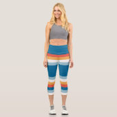 Strip Rainbow Capri Leggings (Vorderseite)