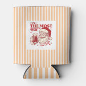 Strip Retro Santa Wunderbare Zeit für ein Bier Dosenkühler (Vorderseite)