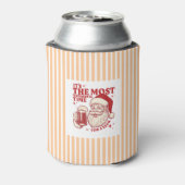 Strip Retro Santa Wunderbare Zeit für ein Bier Dosenkühler (Kanne Rückseite)