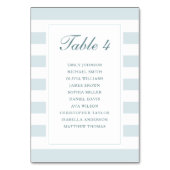 Strip Simple Light Blue White Seat Chart Tischnummer (Rückseite)