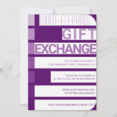 Strip White Elephant Geschenk Exchange Feiertag Pa Einladung (Vorderseite)