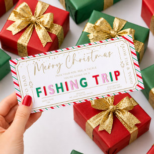 Stripe-Angel-Fischerei-Ausflug-Weihnachts-Geschenk Einladung