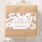 Stripe Baking Utensil Pastry Cake Bakery Shop Logo (Insitu)