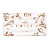 Stripe Baking Utensil Pastry Cake Bakery Shop Logo (Vorne)