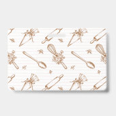 Stripe Baking Utensil Pastry Cake Bakery Shop Logo Ausweis (Back)