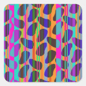 Stripe Beans Quadratischer Aufkleber (Vorderseite)