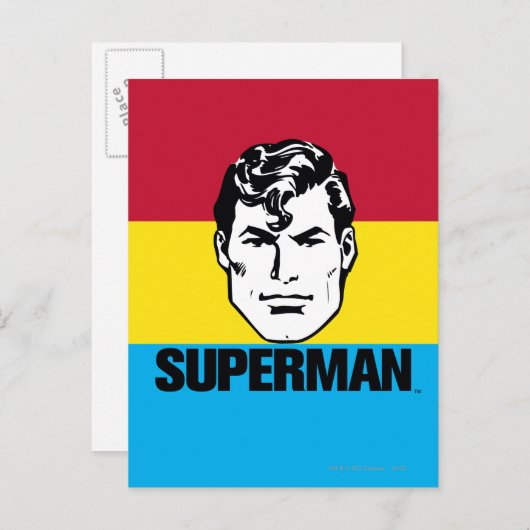 Stripe Boy - Superman Postkarte (Vorne/Hinten)