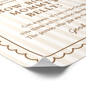 Stripe Bun in the Oven Baby Shower Belly Sign Poster (Ecke)