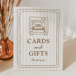 Stripe Bun in the Oven Cards and Gifts Sign Sockelschild