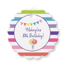 Stripe Candy Land Lollipop Geburtstagsparty