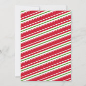 Stripe Cookies and Cocktail Classic Christmas Einladung (Rückseite)