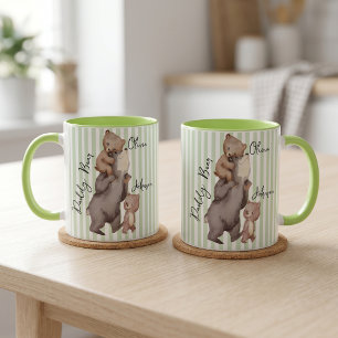 Stripe Daddy Bear Vatertagsgeschenk für Papa Tasse
