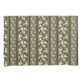 Stripe Dainty Blume Dusty Fawn Hintergrund Kissenbezug (Vorderseite-Rechts)