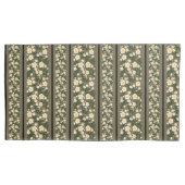 Stripe Dainty Blume Dusty Fawn Hintergrund Kissenbezug (Vorderseite-Links)