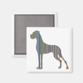 Stripe Dane Magnet (Vorderseite/Rückseite)