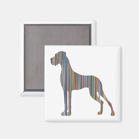 Stripe Dane Magnet (Vorderseite/Rückseite)