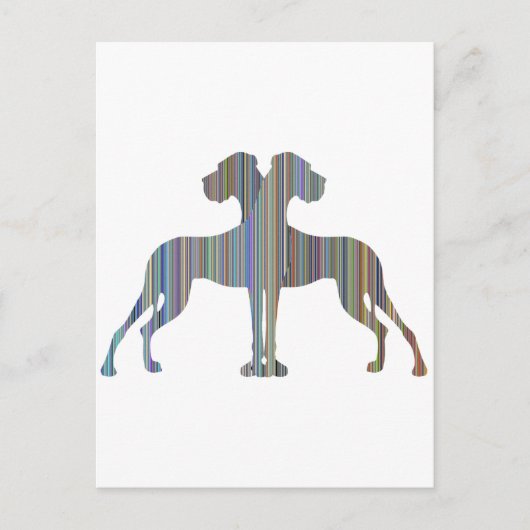 Stripe Dane Pair Postkarte (Vorderseite)