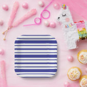 Stripe Design Muster Quadratisch Pappteller (Party)