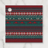 Stripe Design Ugly Christmas Sweater Geschenkanhänger (Vorderseite)