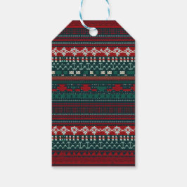 Stripe Design Ugly Christmas Sweater Geschenkanhänger