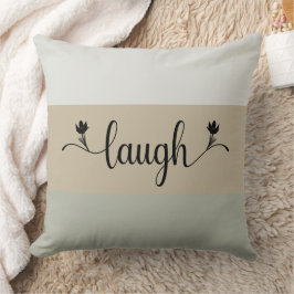 Stripe Earth Tones "Laugh" dekorative Drehkissen Kissen