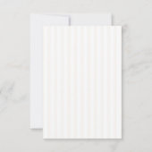 Stripe Elegant Typography Modern Minimal Wedding Einladung (Rückseite)