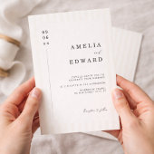 Stripe Elegant Typography Modern Minimal Wedding Einladung