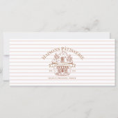 Stripe Floral Cupcake Bakery Shop Gift Certificate (Vorderseite)