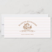 Stripe Floral Cupcake Bakery Shop Gift Certificate (Vorderseite)