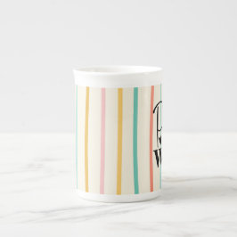Stripe-Knochen-China-Tasse Porzellantasse