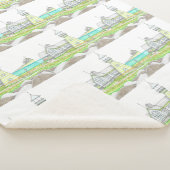 Stripe Lighthouse Sherpa Blanket Sherpadecke (3/4)