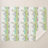 Stripe Lighthouse Sherpa Blanket Sherpadecke (Vorderseite (Horizontal))