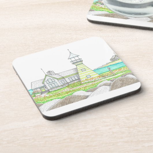 Stripe Lighthouse Untersetzer (Linke Seite)