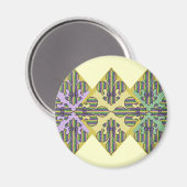 Stripe Mardi Gras Lilie Magnet (Vorderseite/Rückseite)