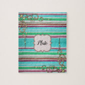 Stripe Monogram Jigsaw Puzzle Daisy (Vertikal)