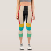 Stripe Multicolor Capri Leggings (Vorderseite)