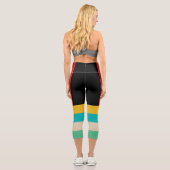 Stripe Multicolor Capri Leggings (Rückseite)