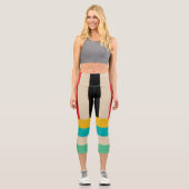 Stripe Multicolor Capri Leggings (Vorderseite)