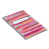 Stripe Painted Pink Notebook Notizblock (Rechte Seite)