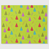 Stripe Party Hat farbenfrohe Ribbon Geschenkpapier (Flach)