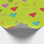 Stripe Party Hat farbenfrohe Ribbon Geschenkpapier (Ecke)