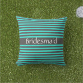 Stripe Pattern Bridesmaid Gastgeschenk Hochzeit Kissen (Golfball-Marker)