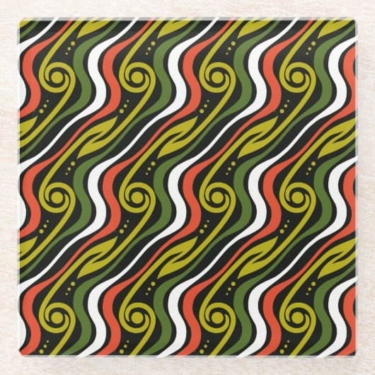 stripe pattern glasuntersetzer (Vorderseite)