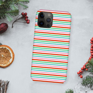 Stripe Pattern Modern Colorful Christmas Cheer iPhone 16 Pro Hülle