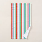 Stripe Pattern Modern Colorful Christmas Cheer Handtuch (Handtuch)