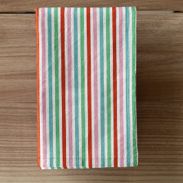 Stripe Pattern Modern Colorful Christmas Cheer Handtuch