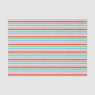 Stripe Pattern Modern Colorful Christmas Cheer Seidenpapier